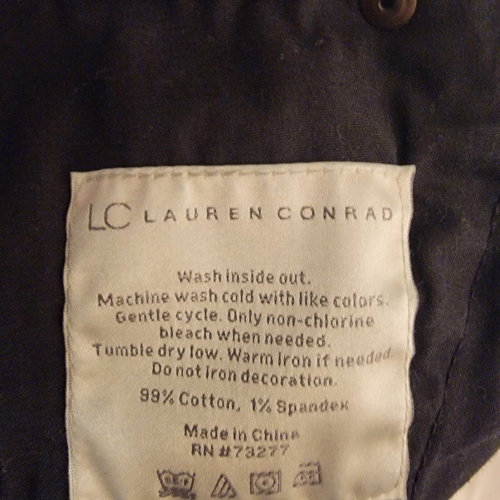 LC Lauren Conrad Denim Short Pocket Skirt Blue Size 14 - Picture 5 of 8